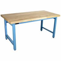 PRO-LINE Work Bench: Fixed Ht, Maple, 60 in x 36 in, 5,000 lb Overall Load Capacity, Blue (MPN HD6036M/HDLE-L14). Key specifications — Brand: PRO-LINE.