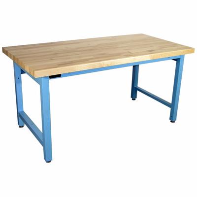 PRO-LINE Work Bench: Fixed Ht, Maple, 60 in x 36 in, 5,000 lb Overall Load Capacity - Open-Base Workstations