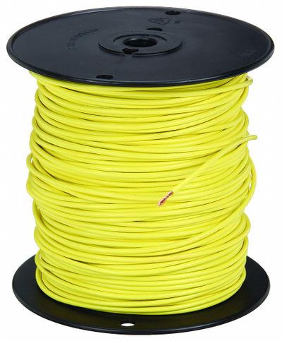 SOUTHWIRE Hookup Wire: 14 AWG Conductor Size, Yellow, 500 ft Overall Lg - Machine Tool Wires