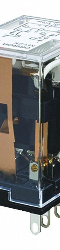 OMRON General Purpose Latching Relay: Socket Mounted, 3 A Current Rating, 100V AC, DPDT, G Socket (MPN MY2K-AC100). Key specifications — Brand: OMRON; Base Type: Square; Mounting Style: Socket; Pin Shape: Flat; Electrical Connection: Plug-In; Manufacturer Part Number: MY2K-AC100; Operating Current: 3 A at 220V AC (Resistive Load); Series: MY Series.