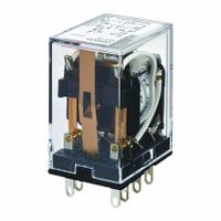 OMRON General Purpose Latching Relay: Socket Mounted, 3 A Current Rating, 100V AC, DPDT, G Socket (MPN MY2K-AC100). Key specifications — Brand: OMRON; Base Type: Square; Mounting Style: Socket; Pin Shape: Flat; Electrical Connection: Plug-In; Manufacturer Part Number: MY2K-AC100; Operating Current: 3 A at 220V AC (Resistive Load); Series: MY Series.