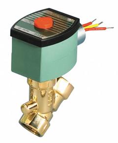 REDHAT Solenoid Valve: 2-Way, Normally Closed, 1/2 in Pipe Size, 120V AC, Compact, Brass Body (MPN 8030G017). Key specifications — Pipe Size: 1/2 in; Voltage: 120V AC; Brand: REDHAT; Coil Enclosure: Watertight.