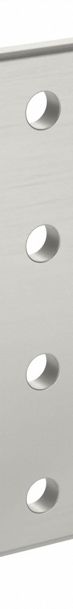 Joining Plate: Straight Flat Plate, 20 Series, 78 mm x 18 mm x 4 mm, For 5 mm Slot Wd, 4 Holes, Gray (MPN 093VA2080). Key specifications — Material: Aluminum; Brand: FATH INC.; Finish: Anodized.