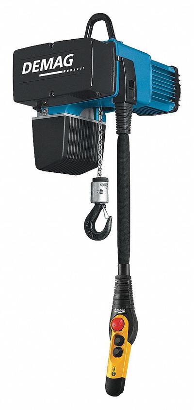 DEMAG Electric Chain Hoist: H4 - Heavy Duty, 460V AC, Hook Mounted - No Trolley - High-Lift Extended Use Hoists