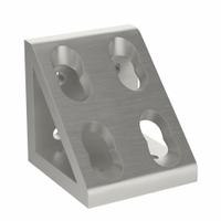 Inside Corner Bracket: Gusseted Inside-Corner Bracket, 25 Series, 50 mm x 47 mm x 50 mm, 8 Holes (MPN 25-4138). Key specifications — Material: Aluminum; Brand: 80/20; Finish: Anodized.