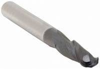 APPROVED VENDOR Ball End Mill: Carbide, AlTiN Coated, 2 Flute, 18 mm Mill Dia, 38 mm LOC, 102 mm OAL (MPN 221-001580B)