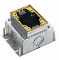 HUBBELL WIRING DEVICE-KELLEMS Floor Box: Rectangular, (4) 3/4 in to 1 1/4 in For Conduit Sizes (MPN FB2431). Key specifications — For Conduit Sizes: (4) 3/4 in to 1-1/4 in; Brand: HUBBELL WIRING DEVICE-KELLEMS; Includes Cover: Cover Included.