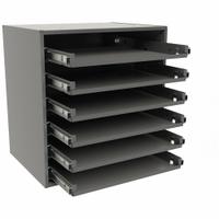 Sliding Drawer Cabinet Frame: 15 1/4 in x 11 3/4 in x 16 3/8 in, For 6 Drawers, Gray, Bearing (MPN 308B-95). Key specifications — Cabinet Color: Gray; Stackable: Yes; Compatible Manufacturer Model Number: 308B-95; Brand: DURHAM MFG.