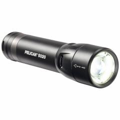 PELICAN Flashlight: 586 lm, 1 hr Run Time at Max. Brightness, 250 m Max Beam, 4 Light Outputs, Black (MPN 5020). Key specifications — Brand: PELICAN; Battery Requirements - Broad: Includes 4 AAA.