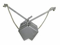 AMS Dredge: Stainless Steel, 5 lb Wt Capacity (MPN 445.70). Key specifications — Features: Hinged Scissor Jaw with Trigger Mechanism that Holds the Sampler Open Until the Dredge Contacts the Surface to be Sampled; Material: Stainless Steel.
