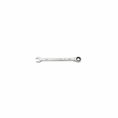 GEARWRENCH Combination Ratcheting Wrench: Alloy Steel, Full Polish Chrome, 7/16 in Head Size - SAE 12-Point Ratcheting Combination Wrenches