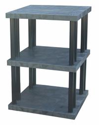 STRUCTURAL PLASTICS Plastic Shelving: 36 in x 36 in, 51 in Overall Ht, 3 Shelves (MPN ST3636x3). Key specifications — Resistance Properties: Corrosion-Resistant; Frame Material: Plastic; Shelving Material: High Density Polyethylene; Brand: STRUCTURAL PLASTICS.