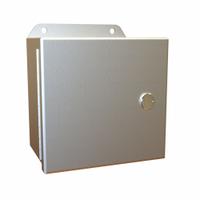 HAMMOND Electrical Enclosure: Aluminum, 6 in x 6 in x 4 in, NEMA 12/13/3R/4/4X, w/Panel, Solid Cover (MPN EJ664AL). Key specifications — Brand: HAMMOND; Closure Method: Latches; Enclosure Material: Aluminum; Knockouts: Not Included; Includes Inner Panel: with Inner Panel Included.