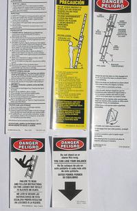 WERNER AL Extension Ladder Safety and Instructions Labels: Fits Werner Brand (MPN LAE100). Key specifications — For Use With Grainger Item Number: 4XN96; For Use With Mfr. Model Number: D548-2; Fits Brand: Werner; Product Type: AL Extension Ladder Safety and Instructions Labels; Brand: WERNER.