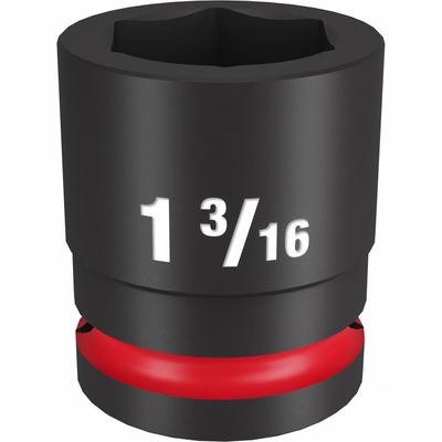 MILWAUKEE Standard Impact Socket: 3/4 in Drive Size, SAE, 1 3/16 in Socket Size, 6-Point - 3/4" Drive Impact Sockets