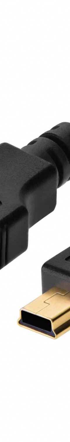 MONOPRICE Standard USB Cable: Type A End 1, Mini B End 2, Black, 10 ft Lg, 2.0 USB Specification (MPN 3897). Key specifications — End 1 Connection Type: Type A; Color: Black; Brand: MONOPRICE; End 2 Connection Type: Mini B.