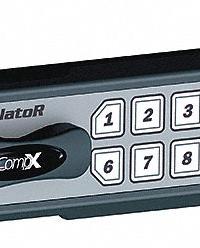 COMPX REGULATOR Electronic Keyless Lock: Deadlatch, 1 1/2 in Body Ht, 5 7/16 in Body Wd, 12 Buttons (MPN REG-S-R-5-BLK). Key specifications — Latch Type: Deadlatch; Brand: COMPX REGULATOR; Manufacturer Part Number: REG-S-R-5-BLK.