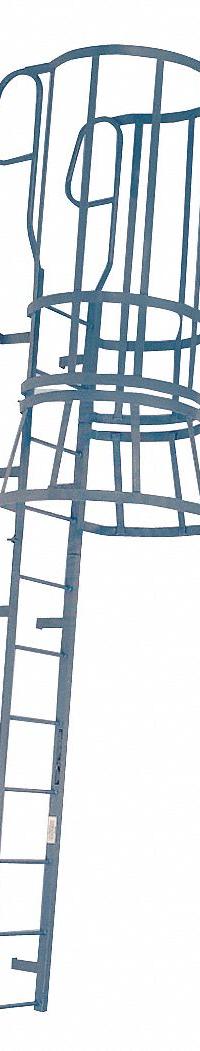 COTTERMAN Fixed Ladder with Safety Cage: 16 ft Overall Ht, 22 in Overall Wd, Steel, 13 Rungs (MPN M13WC C1). Key specifications — attr1050722: COTTERMAN; attr1050760: Assembled; attr1083696: 3.