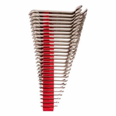 TEKTON Open End Wrench Set: Chromium Molybdenum Steel, Satin, 27 Tools - Metric, Double End, Open End Wrench Sets