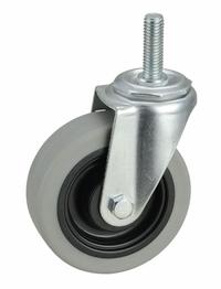 APPROVED VENDOR Stem Caster: 4 in Wheel Dia., 1 1/4 in Wheel Wd, Swivel, Swivel, 1/2 in Stem Dia. (MPN 32J828). Key specifications — Brand: APPROVED VENDOR; Thread Size: 1/2"-13; Wheel Bearing Type: Delrin; Wheel/Tread Color: Gray; Roll Up: Swivel.