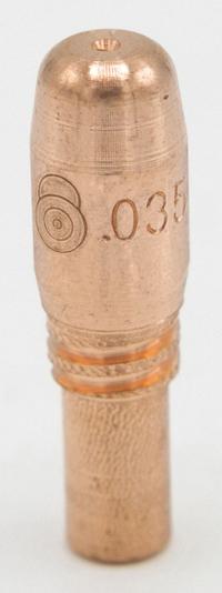 BERNARD Contact Tip: AccuLock S, 0.035 in (MPN T-A035CH). Key specifications — Contact Tip Series: AccuLock S; Connection Type: Threaded; Manufacturer Part Number: T-A035CH; For Nozzle Series: AccuLock S; Brand: BERNARD; Maximum Wire Diameter (Merch): 0.035 in.