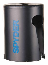 SPYDER Hole Saw: 1 in Saw Dia., 1 Teeth per Inch, 2 in Max. Cutting Dp, 3/8"-20 Thread Size (MPN 600007CF). Key specifications — attr1098070: 1; attr1098087: SPYDER; attr1098073: 3/8"-20.