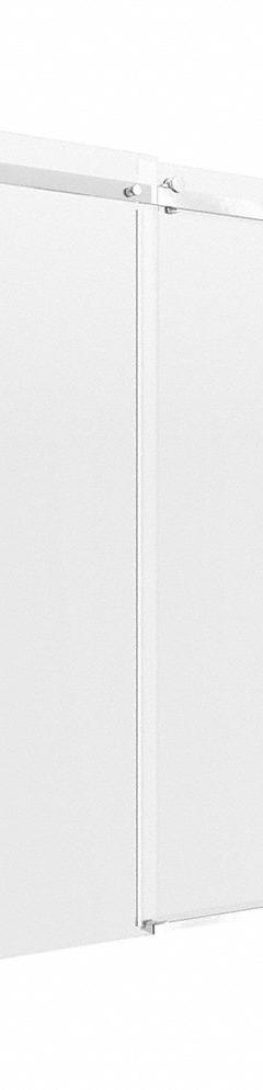 FOREMOST Tub and Shower Door: 60 in Max. Door Wd, 60 in Overall Ht, Clear Tempered Glass, Frameless (MPN LGRLSC6060-CL-SV). Key specifications — Brand: FOREMOST.