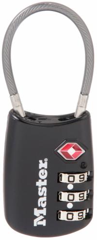 MASTER LOCK Combination Padlock: Scrolling Combo, Black, Zinc Die-Cast, Std Shackle, Steel Shackle (MPN 4688DBLK). Key specifications — Dial Color: Silver; Brand: MASTER LOCK.