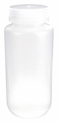 APPROVED VENDOR Reagent Bottle: Polypropylene, 500 mL, 16.9 fl oz, Closure Included, Colorless (MPN 6FAL7). Key specifications — Brand: APPROVED VENDOR; Graduated: No; Body Color: Colorless.