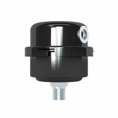 SOLBERG Filter Silencer: 1/2 in (M)NPT Inlet Size, 8 cfm, 3 in Overall Ht, 2.5 in Outside Dia - Air Compressor Intake Filters & Silencers