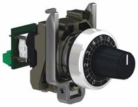 SCHNEIDER ELECTRIC Potentiometer: 22 mm Panel Mounting Size, 470,000 ohm Max Resist Rating (MPN XB4BD912R470K). Key specifications — Manufacturer Part Number: XB4BD912R470K; Series: XB4; Brand: SCHNEIDER; Knob Style: Standard; Bezel Style: Metallic (Black).