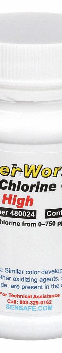 INDUSTRIAL TEST SYSTEMS Test Strips: Free Chlorine, 0 to 750 ppm Free Chlorine, Strip, 50 Tests (MPN 480024). Key specifications — Test Form: Strip; Brand: INDUSTRIAL TEST SYSTEMS; Parameter Measurements Included: 0 to 750 ppm Free Chlorine.