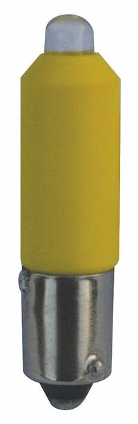 EATON Compact LED Bulb: LED, Miniature Bayonet (BA9s), (T) Tubular, T3-1/4, 24 V, 0.5 W Watt, Yellow (MPN HT8LEDYF3). Key specifications — Light Color: Yellow; Voltage: 24 V; Brand: EATON; Bulb Shape: T3-1/4.