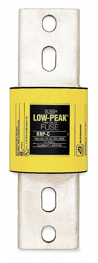 BUSSMANN Fuse: Class L, KRP-C Series, Bolt-On Body, Time-Delay, 1.6 kA, 600 V AC - Time-Delay Bolt-On Fuses