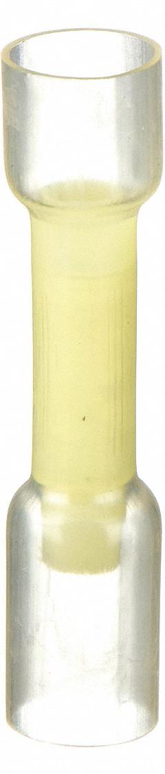 VELVAC Butt Splice Connector: Yellow, Nylon with Heat Shrink, For Wire Size 12 AWG – 10 AWG, 600 V (MPN 30430). Key specifications — Brand: VELVAC.
