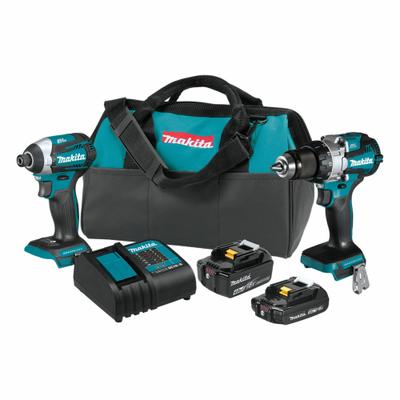 MAKITA Brushless 2Pc. Combo Kit,2.0 Ah/4.0 Ah: 2 Tools, Hammer Drill/Driver/Impact Driver - Makita 18V Cordless Tool Combination Kits