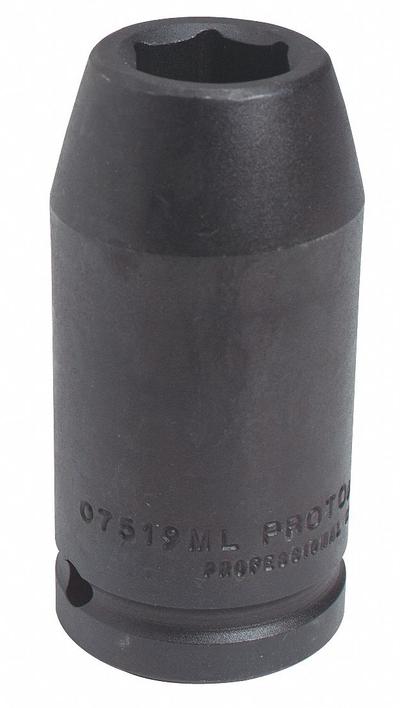 PROTO Impact Socket: 3/4 in Drive Size, Metric, 24 mm Socket Size, 12-Point, Std - 3/4" Drive Impact Sockets