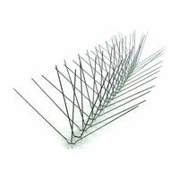 BIRD-X Bird Repellent Spikes: Narrow, Plastic Base, Silver, 50 ft Overall Lg, Stainless Steel Spikes (MPN SLS-50). Key specifications — Brand: BIRD-X; Spike Material: Stainless Steel; Targeted Birds: Pigeons; Base Material: Plastic; Ledge Width: Narrow.