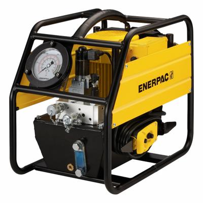 ENERPAC Electric Pump: 10,000 psi Max. Op Pressure, 1 hp Max. HP, 115V AC, 2-Position/4-Way - Corded Electric Hydraulic Torque Wrench Pump Units