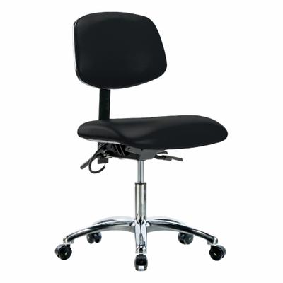 APPROVED VENDOR Chair: Vinyl, Armless, Ht Range 19 in to 24 in, 18 1/2 in Seat Wd, 17 in Seat Dp - Vinyl ESD Chairs