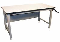 PRO-LINE Workbench: Adj Ht, Laminate, 60 in x 30 in, 750 lb Overall Load Capacity, Gray (MPN ELH6030C-A31). Key specifications — Brand: PRO-LINE.