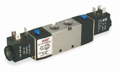 ARO Solenoid Air Control Valve: MaxAir, Four-Way / Two-Position, 24V DC - ARO MaxAir Series Solenoid-Operated Inline Air Control Valves