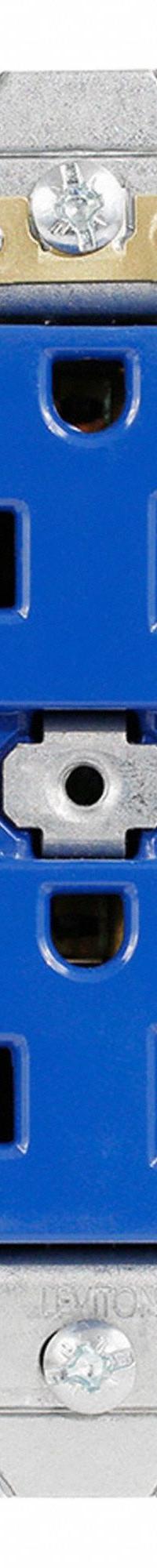 LEVITON Duplex Receptacle Outlet: Duplex, 5-20, Blue, 125V AC, 20 A, 2 Pole / 3 Wire (MPN 5362-S1B)