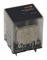 SCHNEIDER General Purpose Relay: Socket Mounted, 15 A Current Rating, 120V AC, 3PDT, E Socket (MPN 783XCXC-120A). Key specifications — Brand: SCHNEIDER; Base Type: Square; Mounting Style: Socket; Electrical Connection: Faston Terminal; Manufacturer Part Number: 783XCXC-120A; Operating Current: 15 A at 120 to 277V; Series: 783 Series.