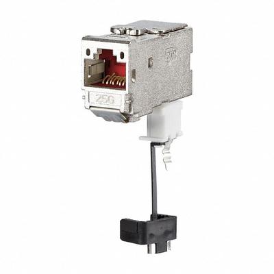 METZ CONNECT Module: Cat6A, Data/HDBaseT/Power, 8 Poles, Straight, Cable, Female Straight - Device-Side RJ45 Connectors & Couplers