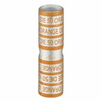 APPROVED VENDOR Open Barrel Splice: 3/0 AWG Wire Size, Orange Code, 2.27 in, Copper Barrel, 50 Die (MPN 22EZ37). Key specifications — Die Code: 50; Brand: APPROVED VENDOR; Color Code: Orange.
