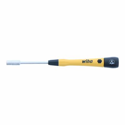 WIHA Nut Driver: Straight, Metric/SAE, Precision Nut Driver, 7/32 in Hex Size - ESD-Safe Precision Nut Drivers