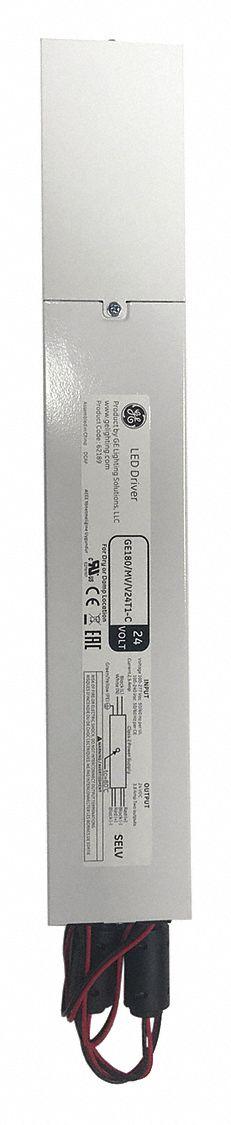CURRENT LED Driver: Class 2, 180 W Max. Power Output, 90 to 305V AC, 24V DC, 3.8 A, No Dimming (MPN GE180/MV/V24T1-C). Key specifications — Brand: CURRENT; Output Voltage: 24V DC; Dimming Method: No Dimming; Output Current: 3.8 A.