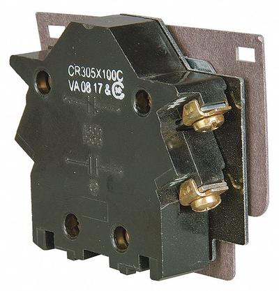 GE Auxiliary Contact Block: 1NO/1NC, 10 A Max Current (AC), Side Mount, Side-Mounted - GE Auxiliary Contacts