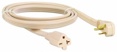 APPROVED VENDOR Extension Cord: Indoor Use, 9 ft Lg, Outlet, 6-20P, 12/3, SPT-3, Beige - Indoor Extension Cords with Single Outlet